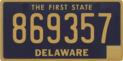 DE license plate 869357