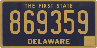 DE license plate 869359