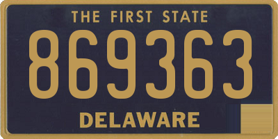 DE license plate 869363