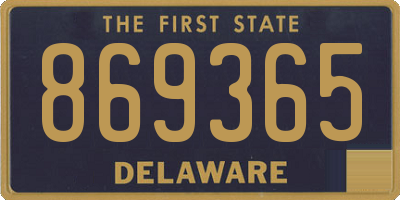 DE license plate 869365