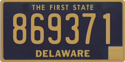 DE license plate 869371