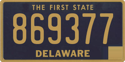 DE license plate 869377
