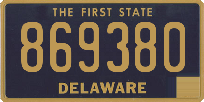 DE license plate 869380