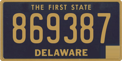 DE license plate 869387