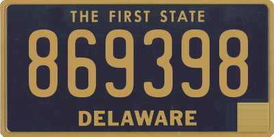 DE license plate 869398