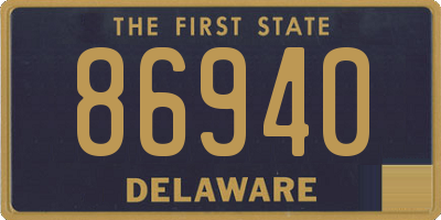 DE license plate 86940