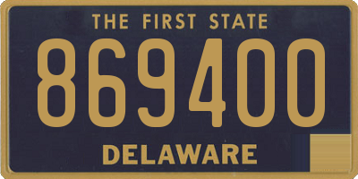 DE license plate 869400