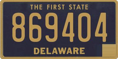 DE license plate 869404