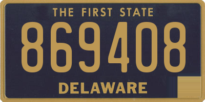 DE license plate 869408