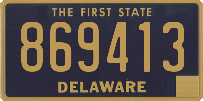 DE license plate 869413