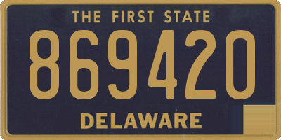 DE license plate 869420