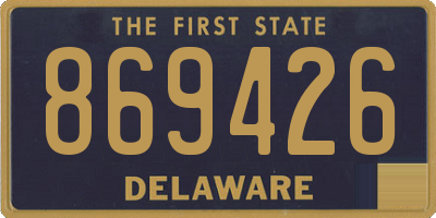 DE license plate 869426