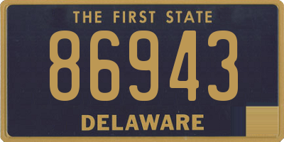 DE license plate 86943