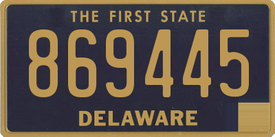DE license plate 869445