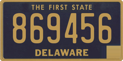 DE license plate 869456
