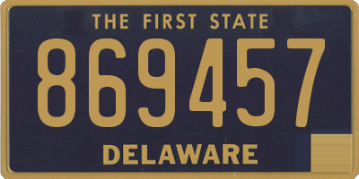 DE license plate 869457