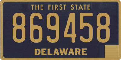 DE license plate 869458