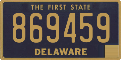 DE license plate 869459