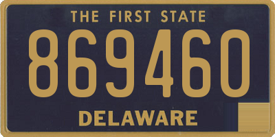 DE license plate 869460
