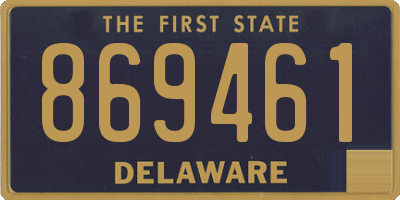 DE license plate 869461