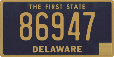 DE license plate 86947