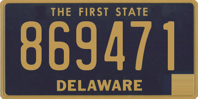 DE license plate 869471