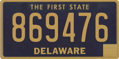 DE license plate 869476