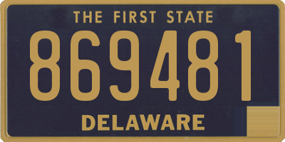 DE license plate 869481