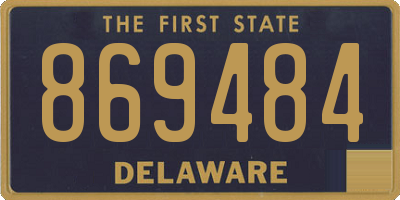 DE license plate 869484