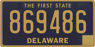 DE license plate 869486