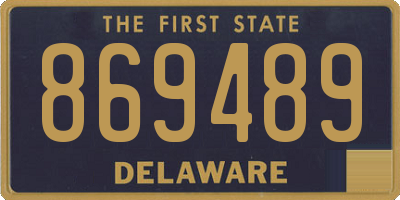 DE license plate 869489