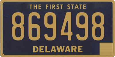 DE license plate 869498
