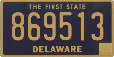 DE license plate 869513