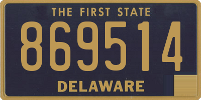 DE license plate 869514