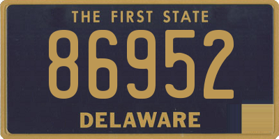 DE license plate 86952