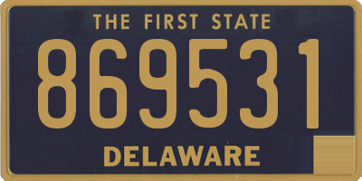 DE license plate 869531