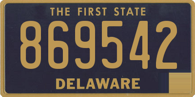 DE license plate 869542