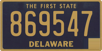 DE license plate 869547