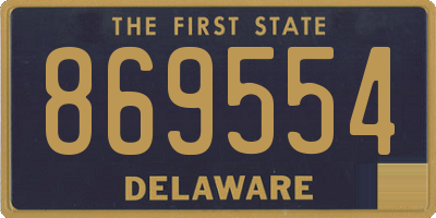 DE license plate 869554