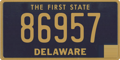 DE license plate 86957