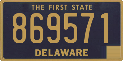 DE license plate 869571