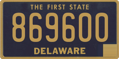 DE license plate 869600