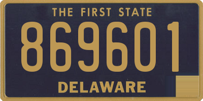 DE license plate 869601