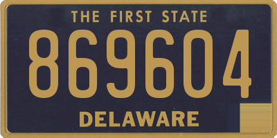 DE license plate 869604