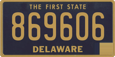 DE license plate 869606