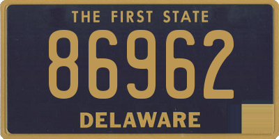 DE license plate 86962