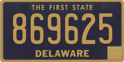 DE license plate 869625