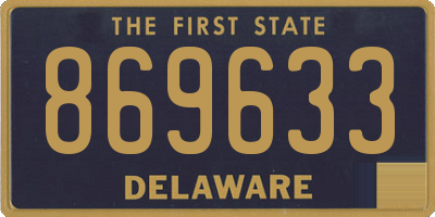 DE license plate 869633