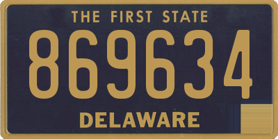 DE license plate 869634
