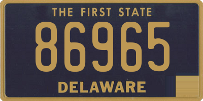 DE license plate 86965